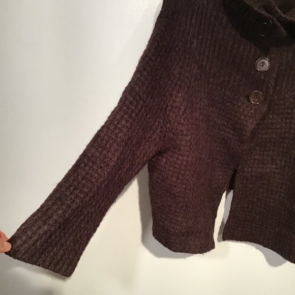 Chattawak Chunky Waffle Knit Button Front Cardigan T2 - Picture 4 of 13